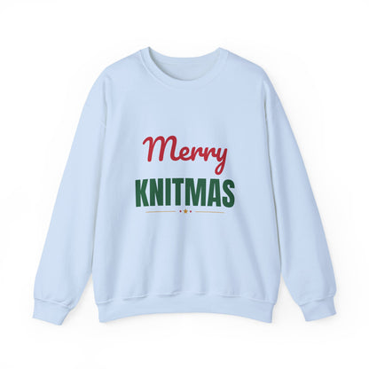 Merry Knitmas Sweatshirt, Knitting Christmas Crewneck, Knitter Gift