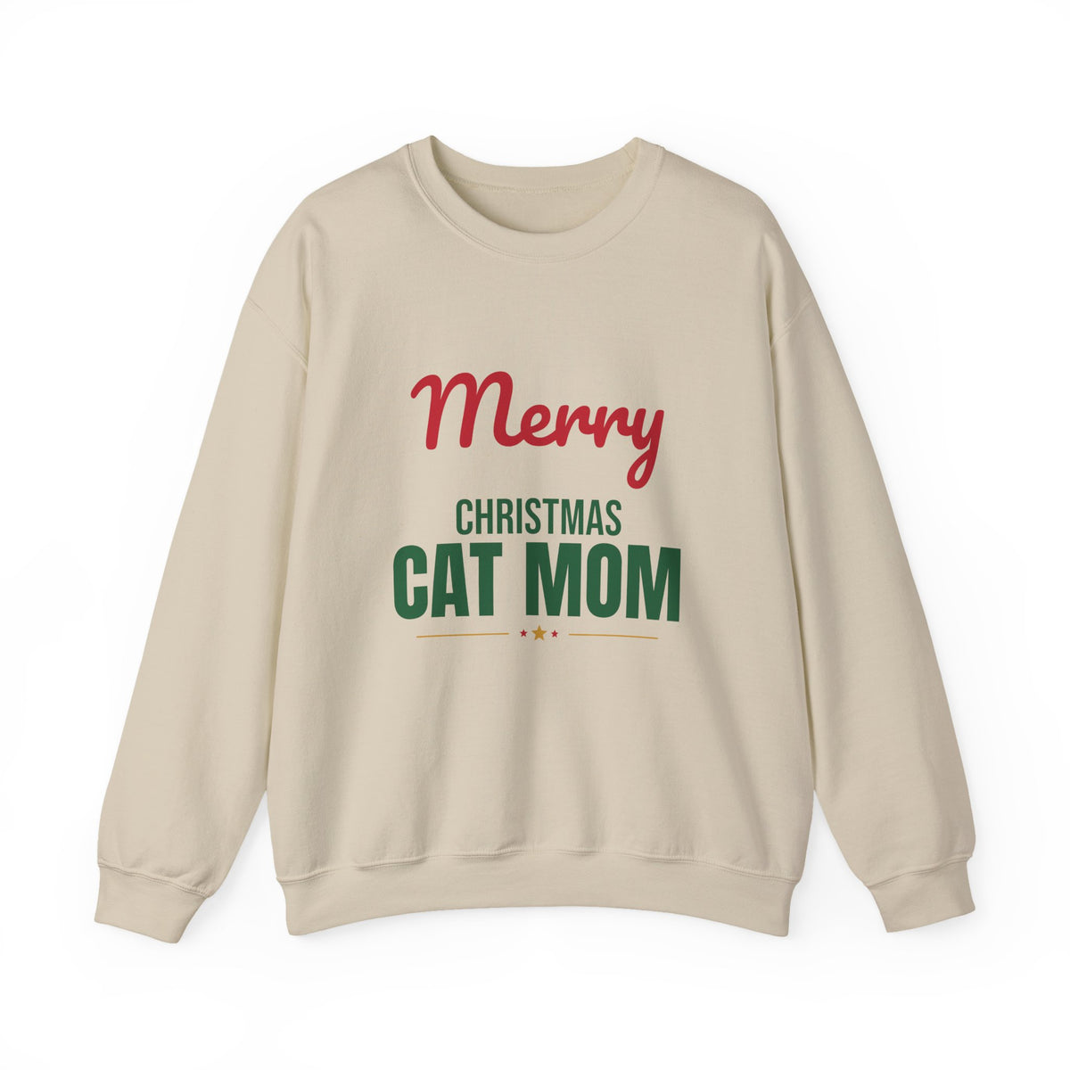 Merry Christmas Cat Mom Sweatshirt, Cat Mom Christmas Crewneck