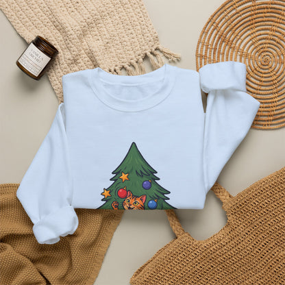 Ornament Inspector Christmas Cat Sweatshirt, Ornament Inspector Cat Crewneck Sweatshirt