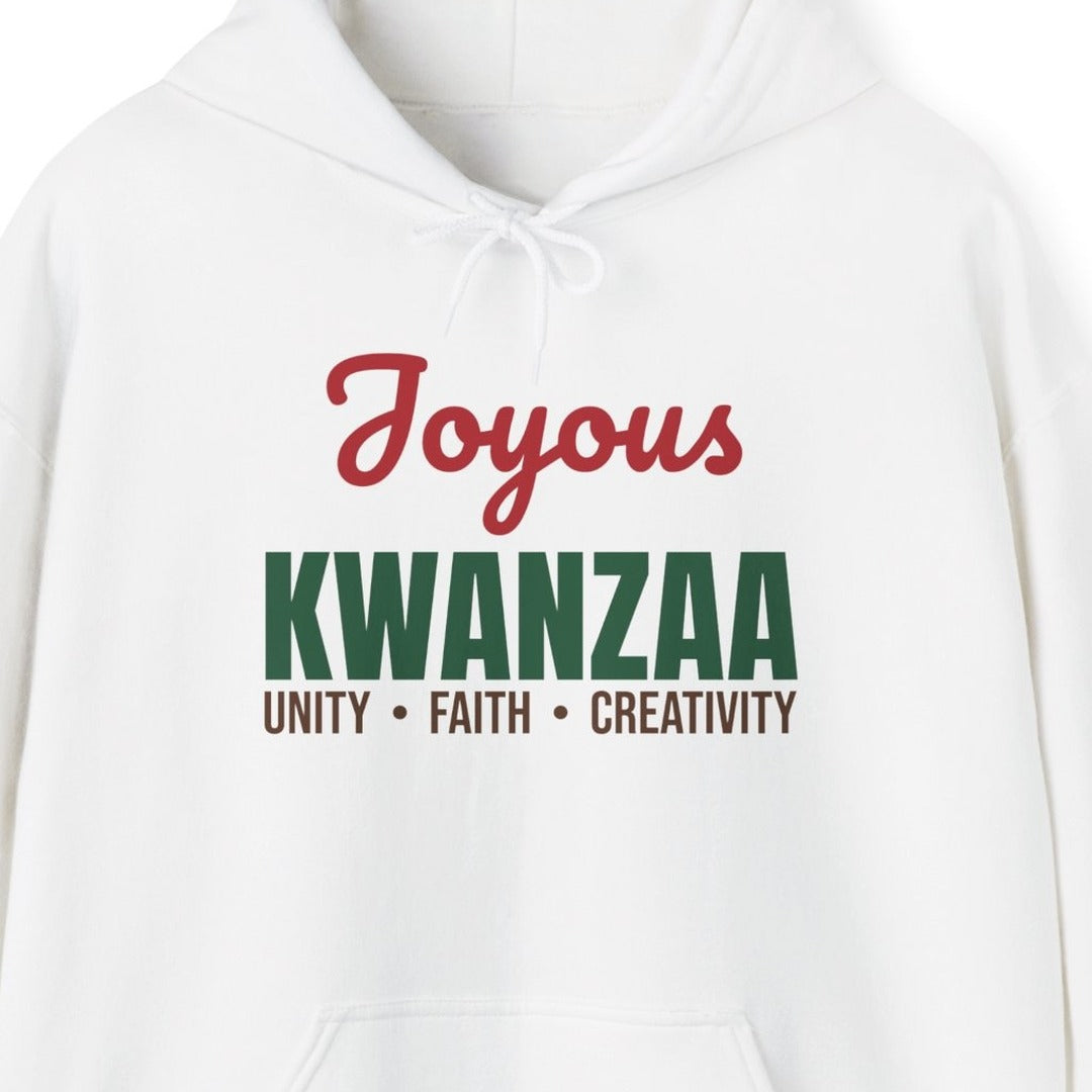 Joyous Kwanzaa Unity Faith Creativity Hoodie, Kwanzaa Hoodie lifestyle