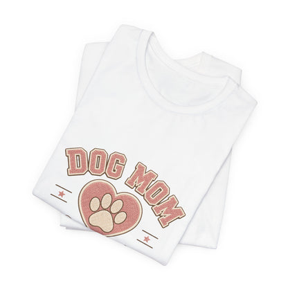 Dog Mom Club Shirt, Varsity Dog Mom T-Shirt, Paw Print Gift for Dog Lovers