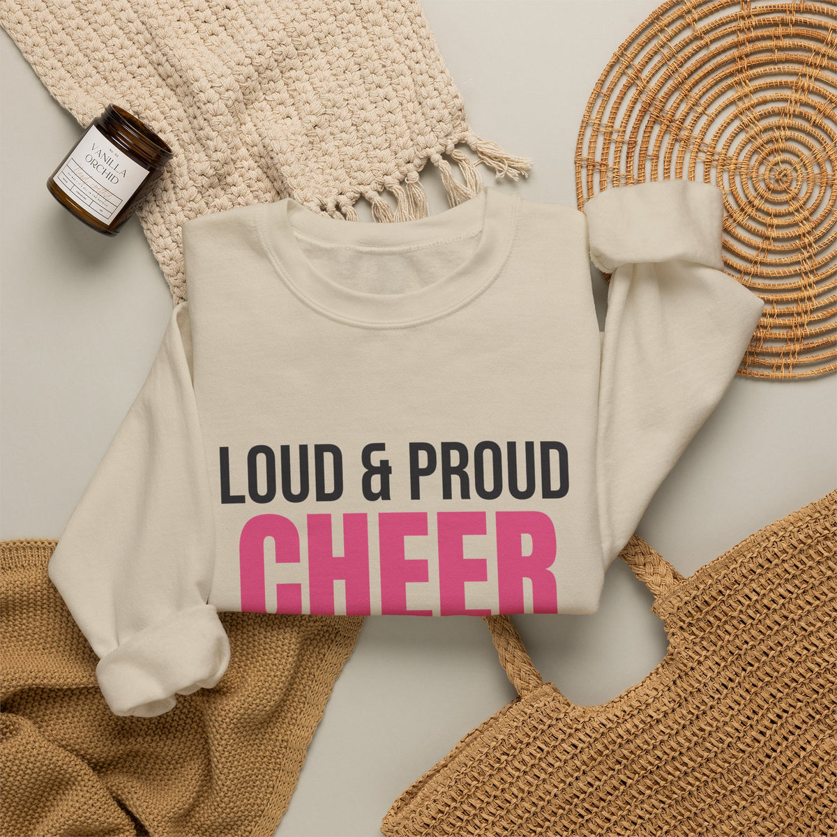 Loud and Proud Cheer Mom Sweatshirt, Cheer Mom Crewneck