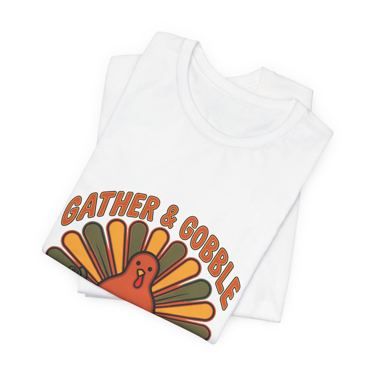 Gather and Gobble Retro Turkey Shirt, Gather and Gobble Thanksgiving Shirt, Retro Turkey Tee