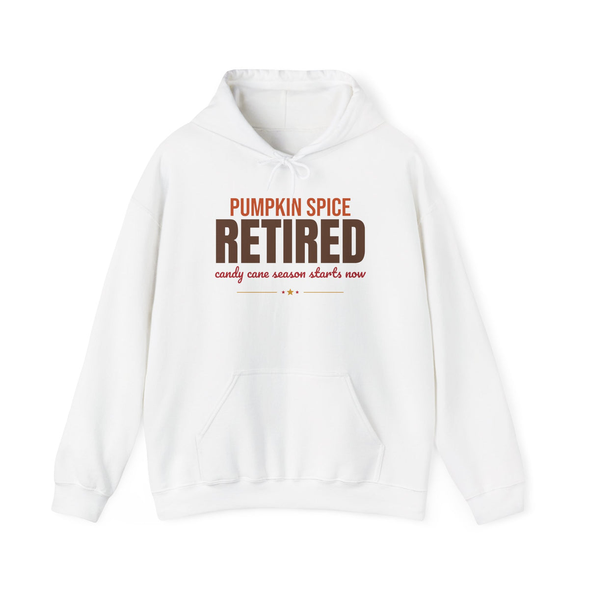 Pumpkin Spice Retired Candy Cane Season Starts Now Hoodie, Funny Christmas Hoodie