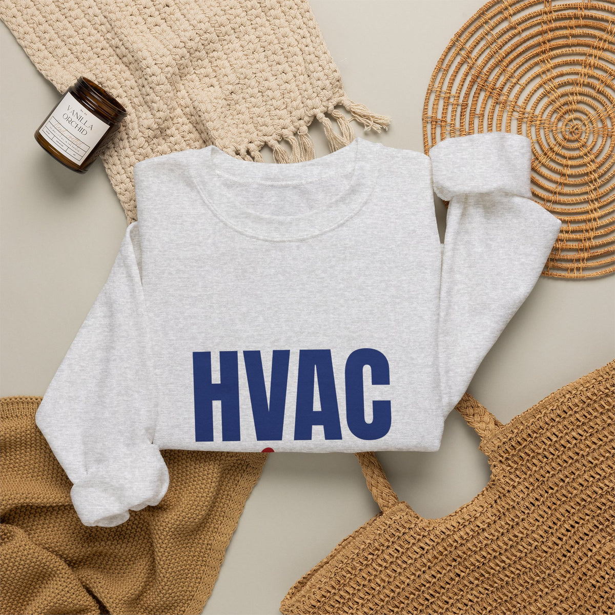 HVAC Technician Keeping You Cool and Cozy Sweatshirt, HVAC Tech Crewneck Sweatshirt