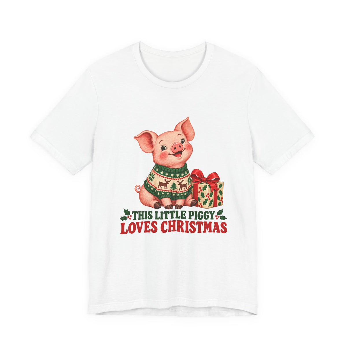 This Little Piggy Loves Christmas Shirt, Pig Christmas T-Shirt, Pig Christmas Gift