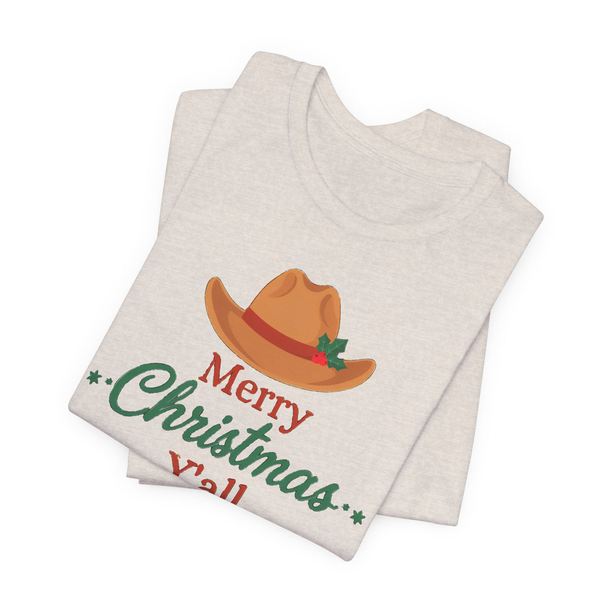 Merry Christmas Y'all Shirt, Western Christmas T-Shirt, Southern Holiday Tee