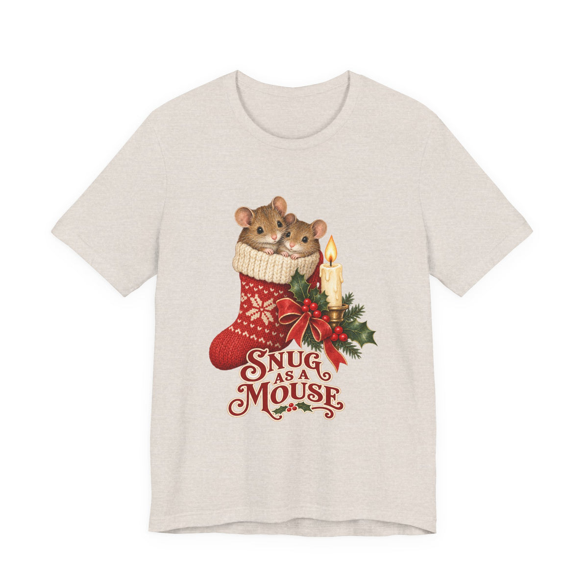 Snug as a Mouse Christmas Stocking Mice Shirt, Christmas Mice T-Shirt, Christmas Mice Gift