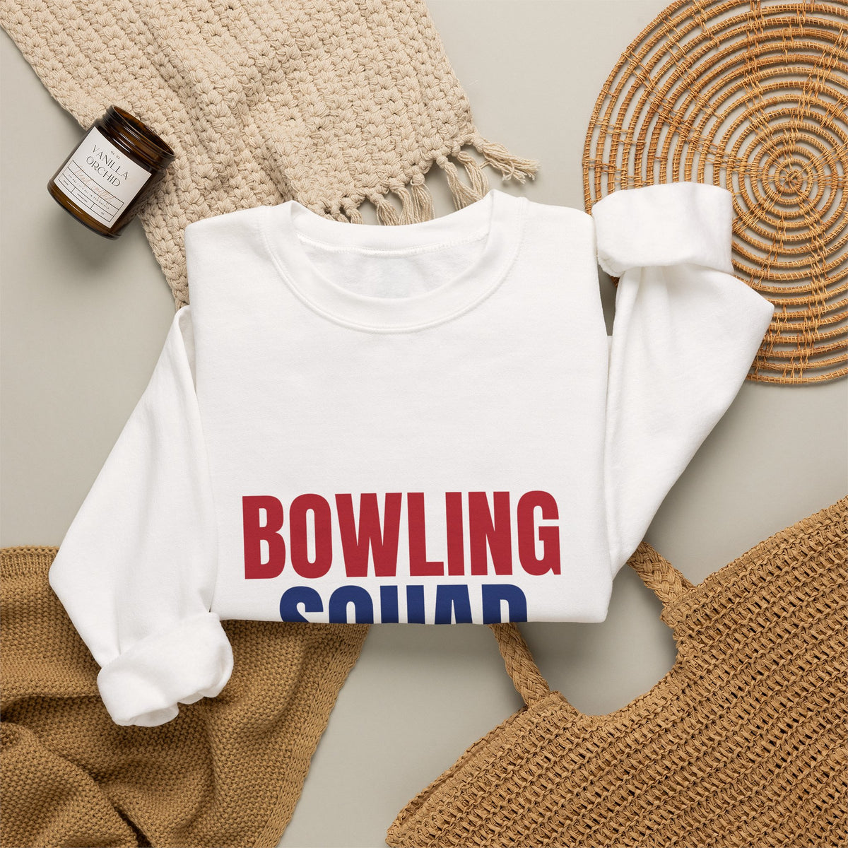 Bowling Squad Here for the Strikes and Snacks Sweatshirt, Bowling Squad Crewneck Sweatshirt
