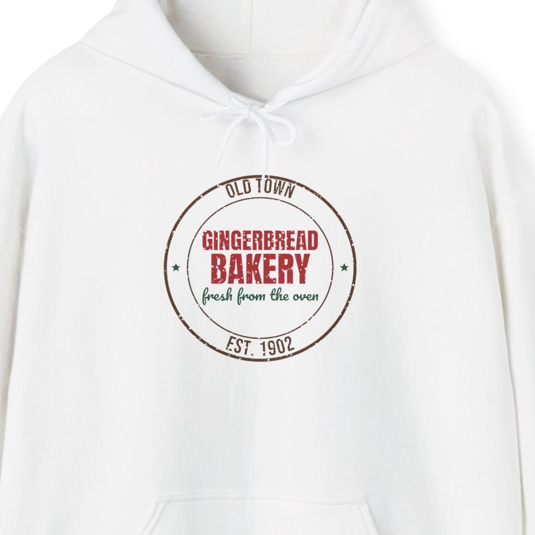 Old Town Gingerbread Bakery Est. 1902 Hoodie, Vintage Christmas Hoodie lifestyle
