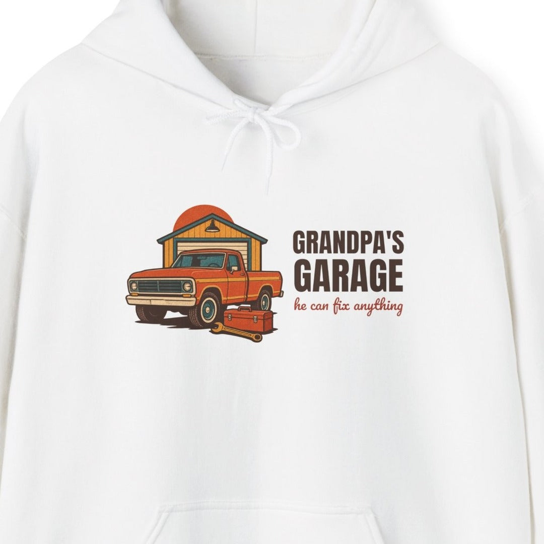 Grandpa's Garage He Can Fix Anything Hoodie, Vintage Grandpa's Garage Hoodie lifestyle