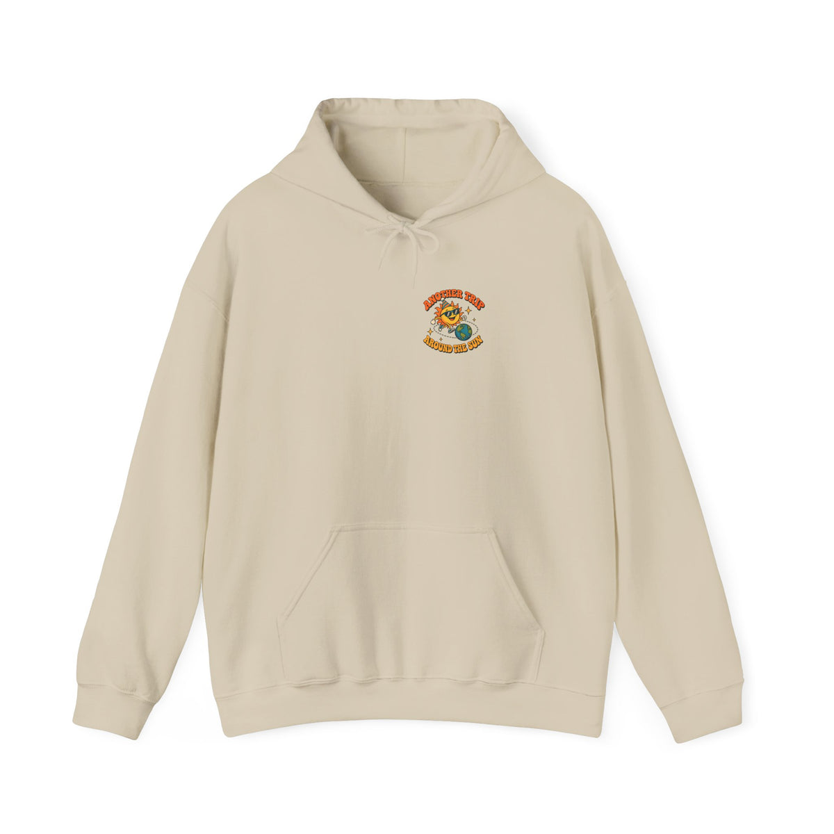Another Trip Around the Sun Hoodie, Front and Back Retro Birthday Hoodie