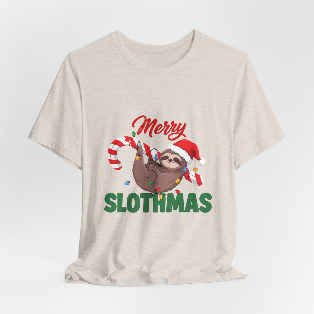 Merry Slothmas Shirt, Funny Sloth Christmas T-Shirt, Lazy Holiday Tee