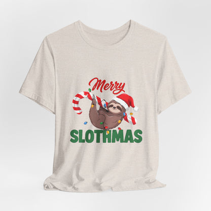 Merry Slothmas Shirt, Funny Sloth Christmas T-Shirt, Lazy Holiday Tee