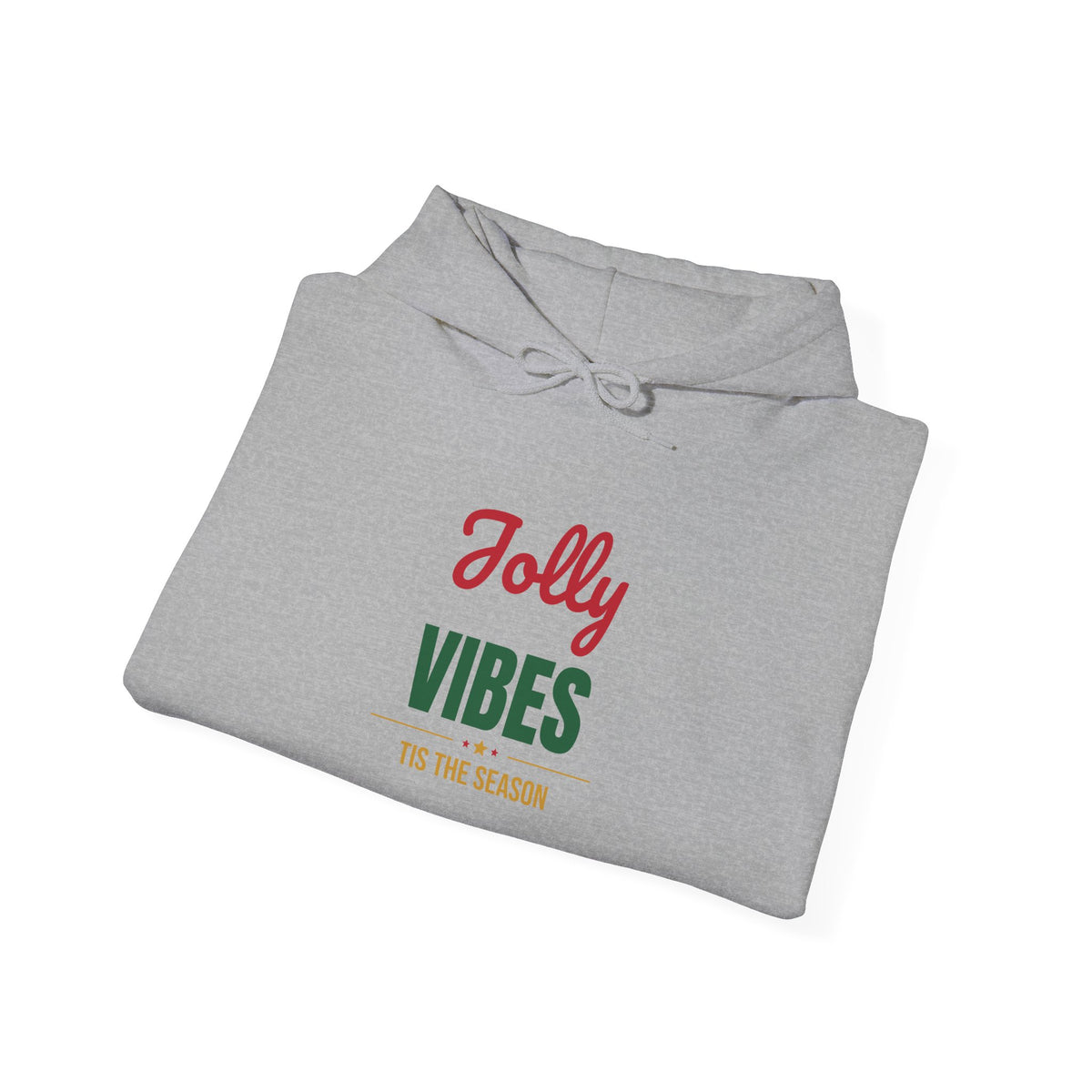 Jolly Vibes Tis the Season Hoodie, Christmas Hooded Sweatshirt, Retro Holiday Hoodie