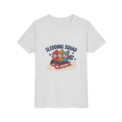 Sledding Squad Winter Kids Kids Shirt, Sledding Squad Kids T-Shirt