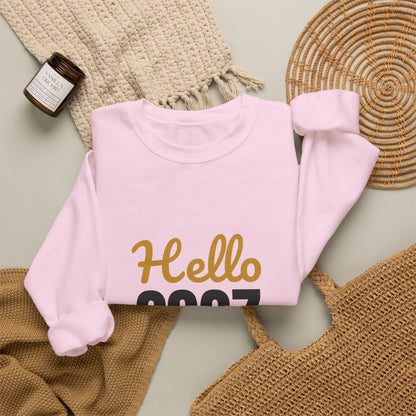Hello 2027 New Year New Adventures Sweatshirt, New Year Crewneck, NYE Sweatshirt