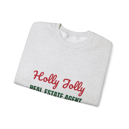 Holly Jolly Real Estate Agent Sweatshirt, Real Estate Agent Christmas Crewneck, Real Estate Agent Gift