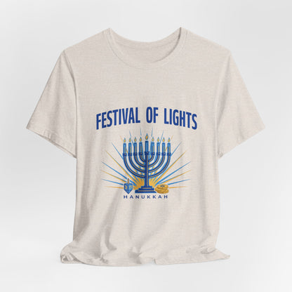 Festival of Lights Hanukkah Shirt, Hanukkah T-Shirt, Menorah Tee