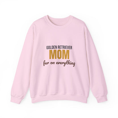 Golden Retriever Mom Fur On Everything Sweatshirt, Golden Retriever Mom Crewneck Sweatshirt