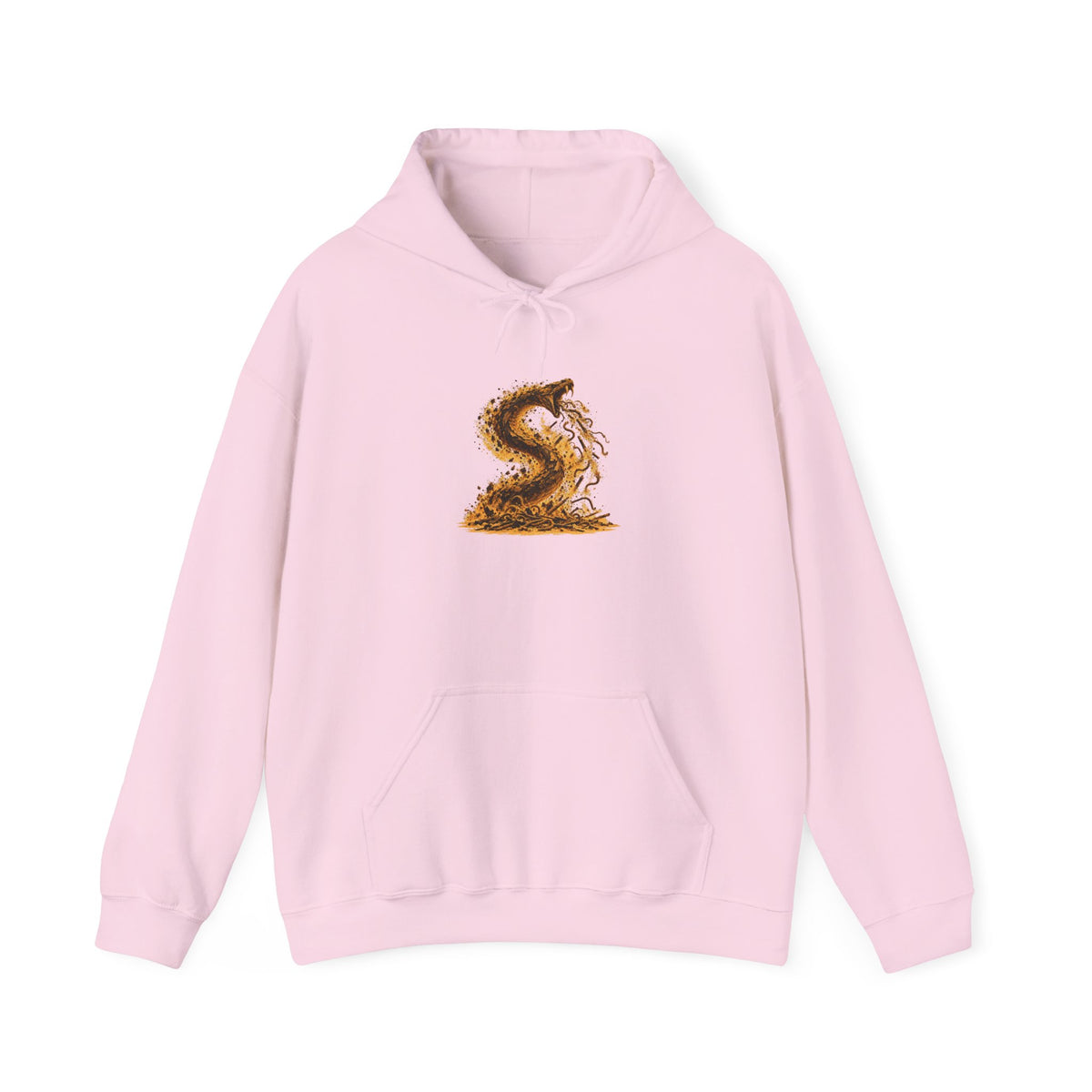 The Staff and the Serpent Hoodie, Symbolic Fine Art Hooded Sweatshirt, By Xudeyda
