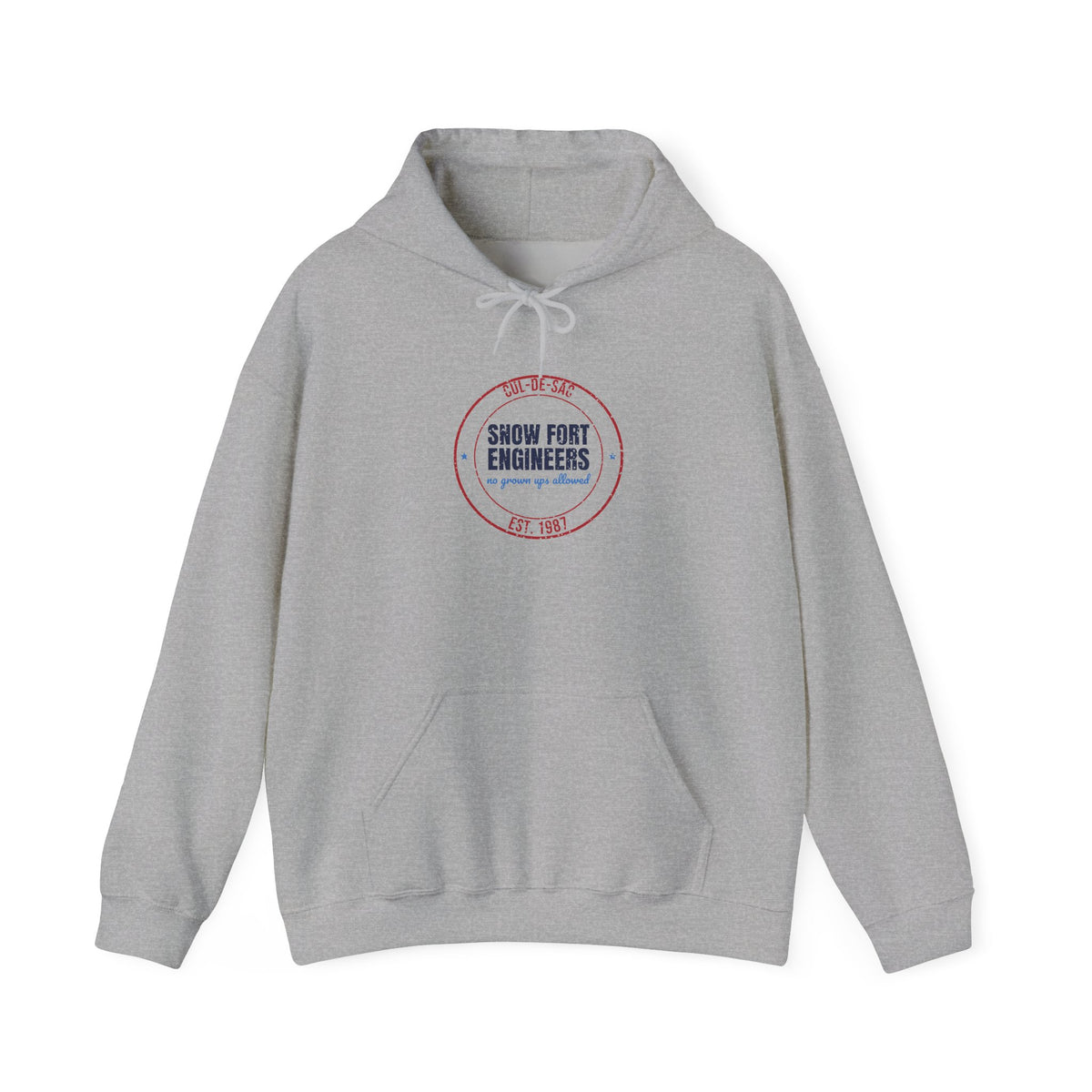 Cul-de-Sac Snow Fort Engineers Est. 1987 Hoodie, Vintage Winter Hoodie
