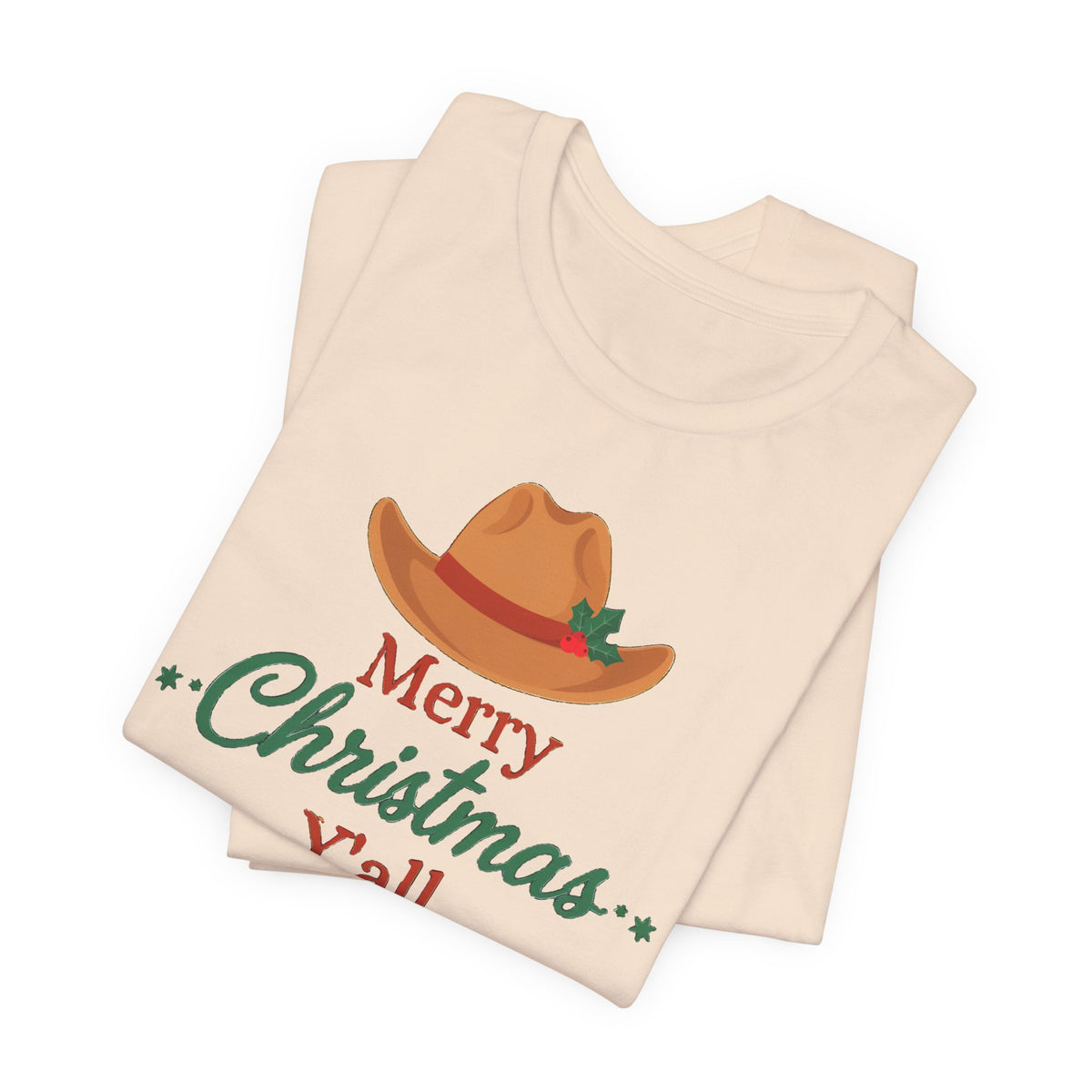 Merry Christmas Y'all Shirt, Western Christmas T-Shirt, Southern Holiday Tee