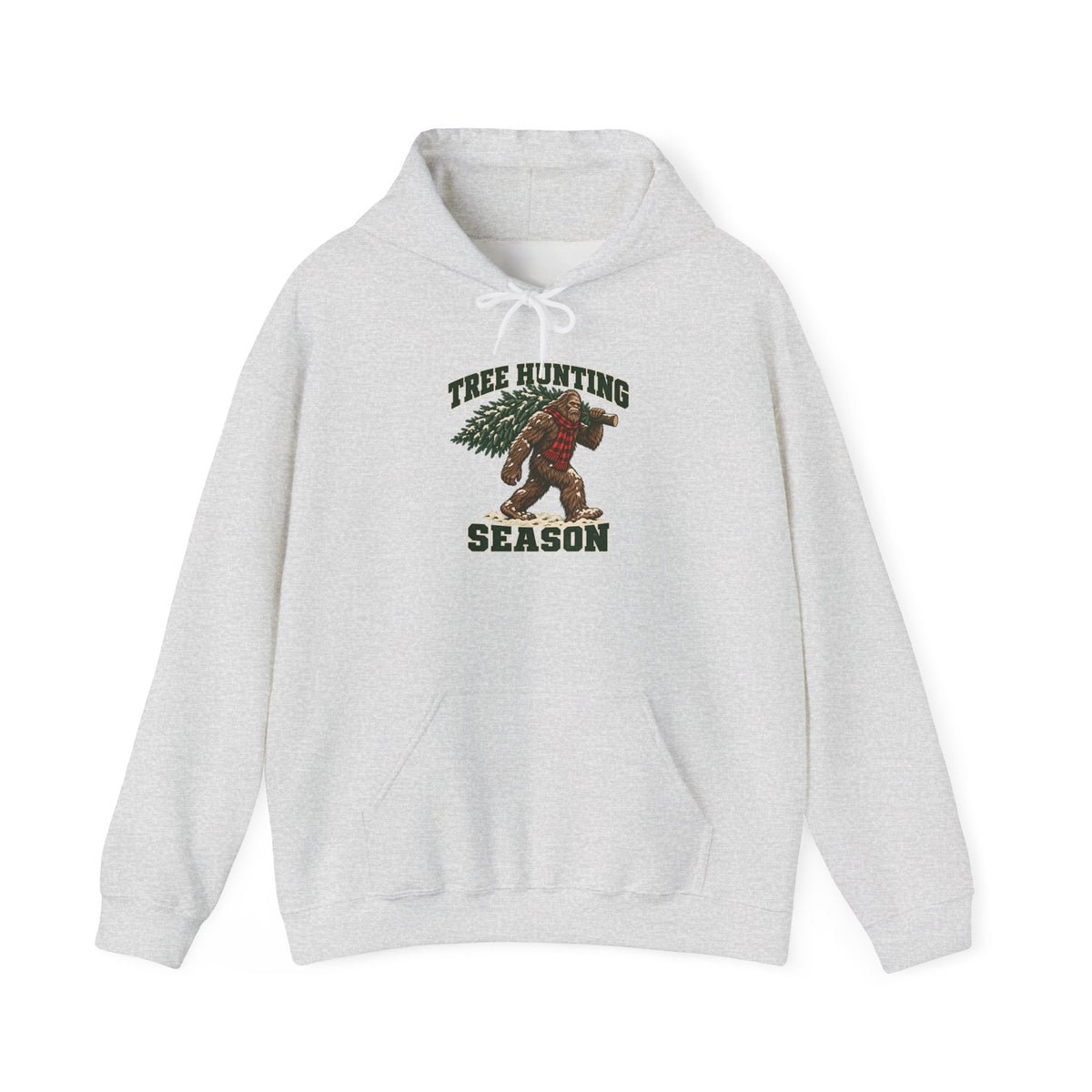 Tree Hunting Season Bigfoot Christmas Tree Hoodie, Bigfoot Christmas Hoodie
