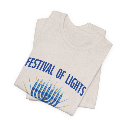 Festival of Lights Hanukkah Shirt, Hanukkah T-Shirt, Menorah Tee