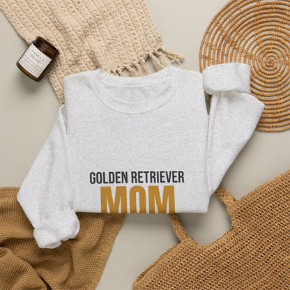 Golden Retriever Mom Fur On Everything Sweatshirt, Golden Retriever Mom Crewneck Sweatshirt