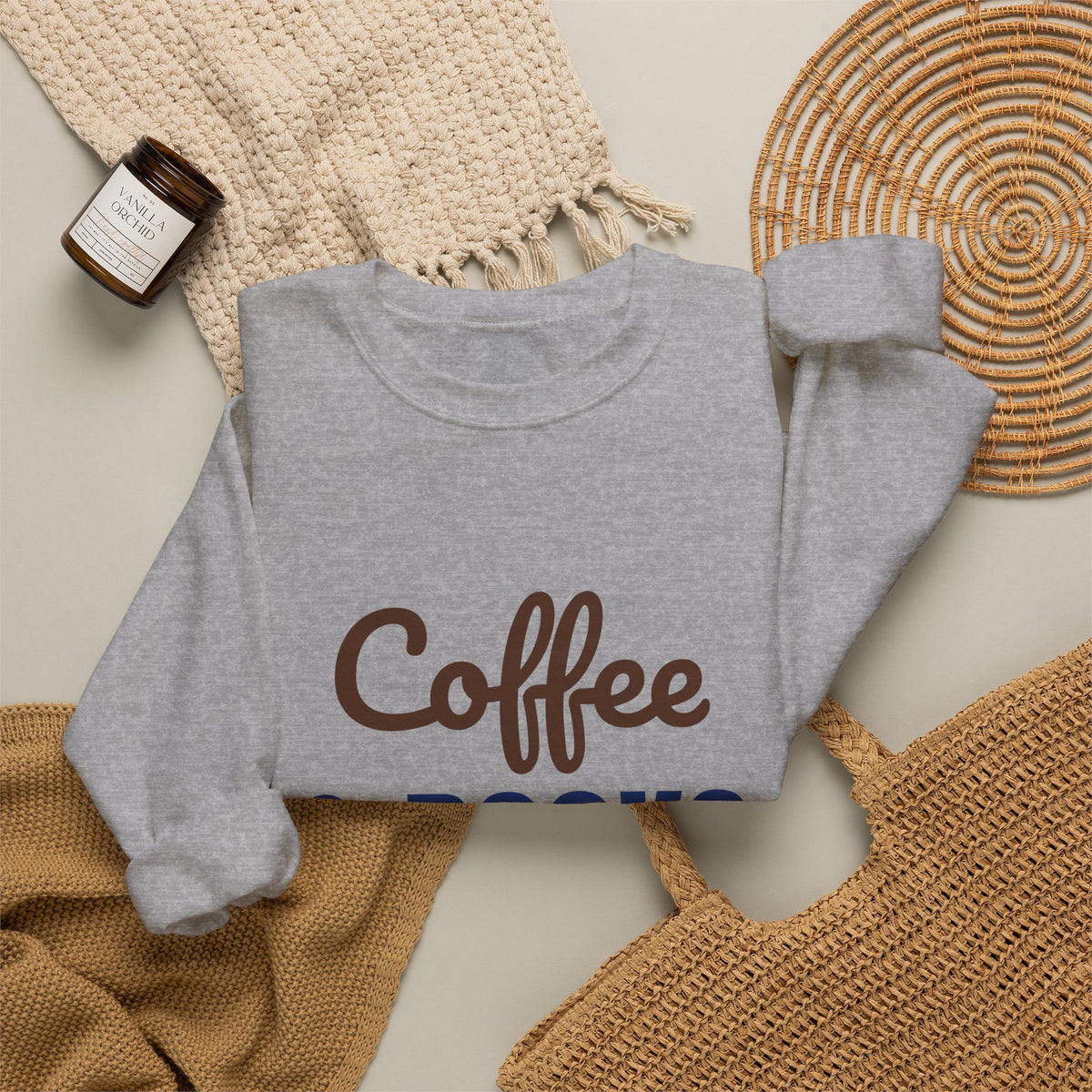 Coffee and Books My Love Language Sweatshirt, Book Lover Crewneck
