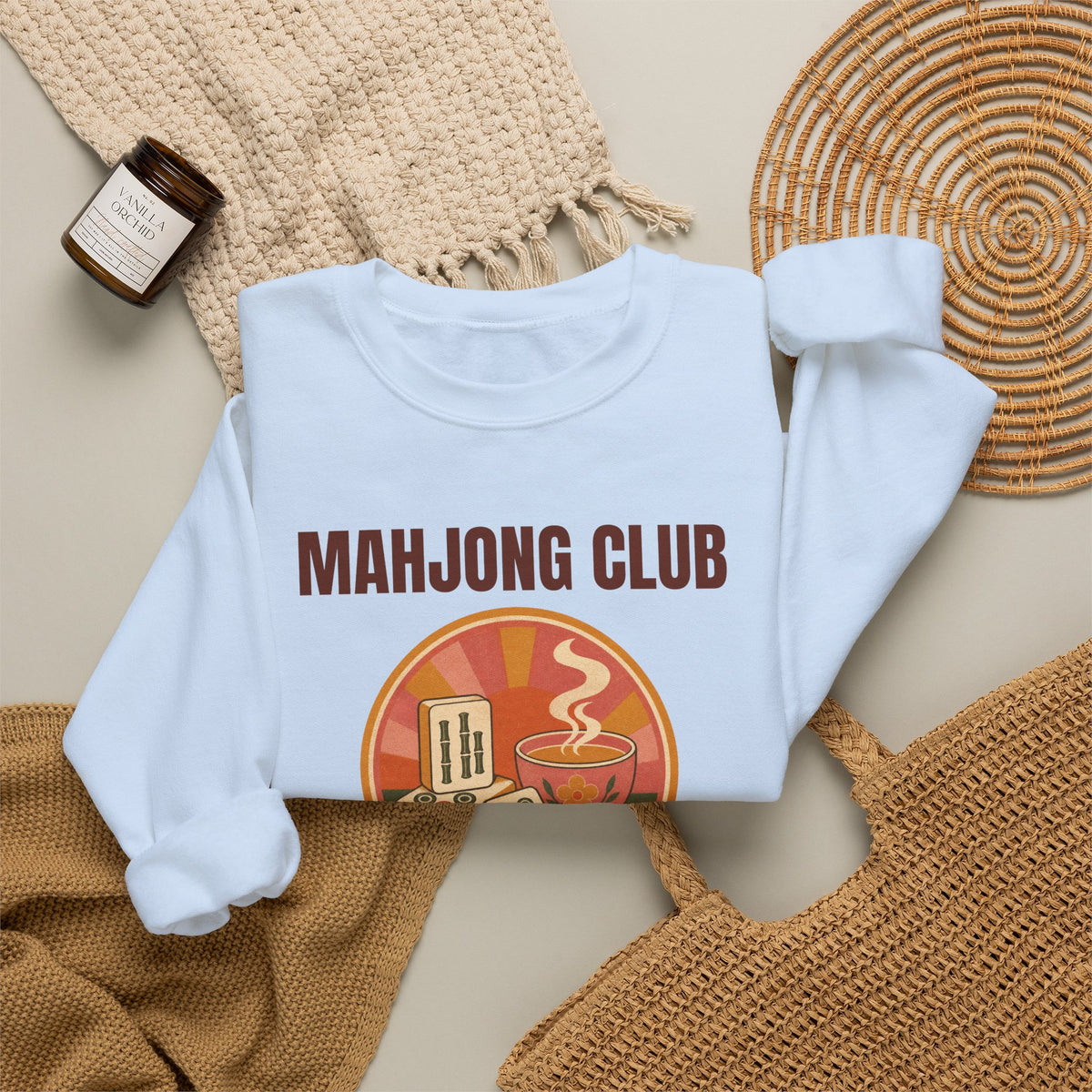 Mahjong Club Est. Friday Nights Retro Sweatshirt