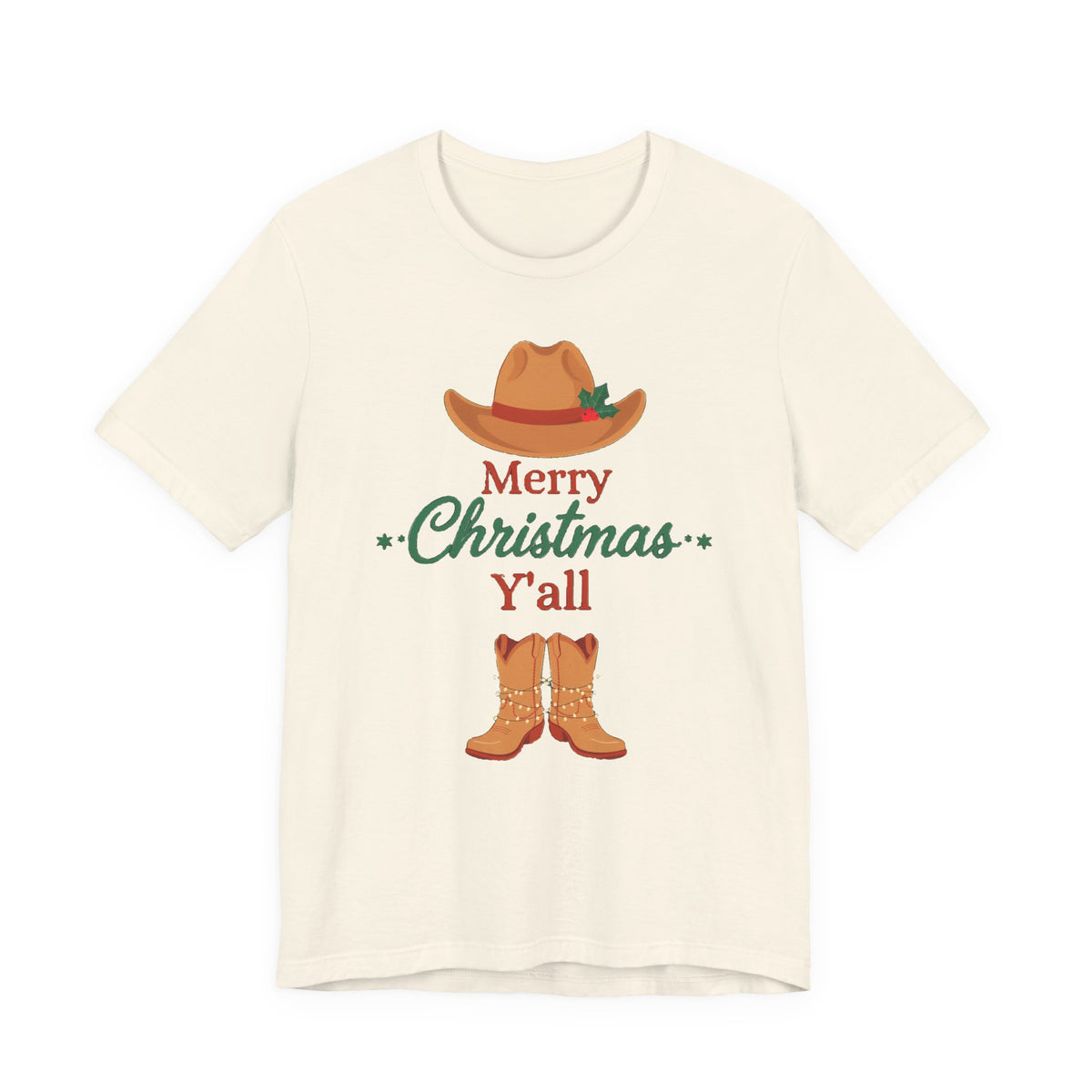 Merry Christmas Y'all Shirt, Western Christmas T-Shirt, Southern Holiday Tee