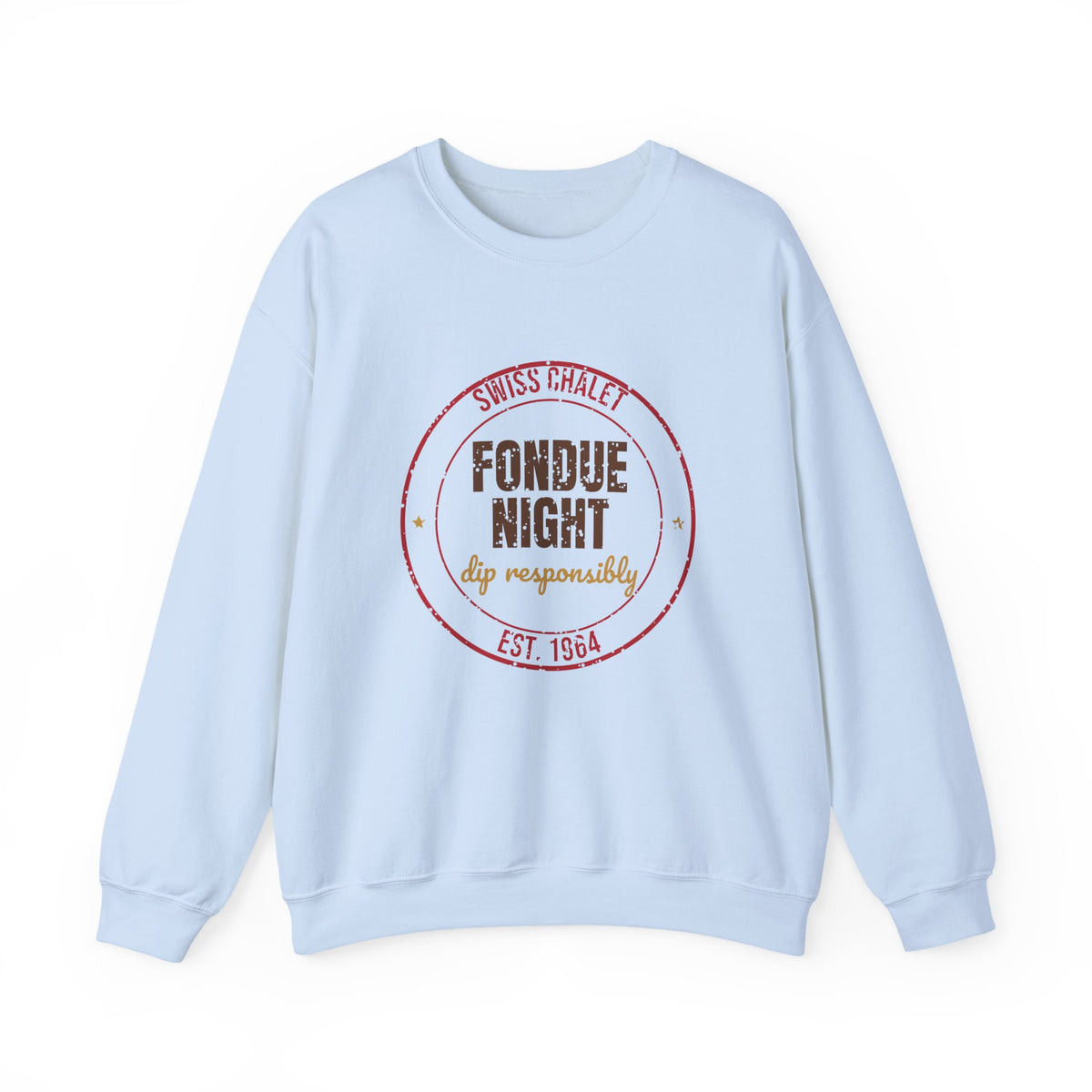 Swiss Chalet Fondue Night Est. 1964 Sweatshirt, Vintage Fondue Crewneck Sweatshirt
