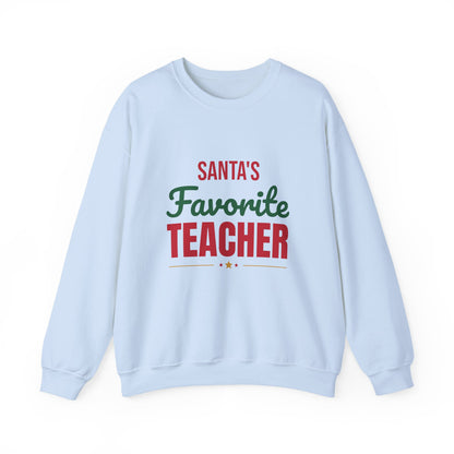 Santa's Favorite Teacher Sweatshirt, Teacher Christmas Crewneck, Teacher Gift