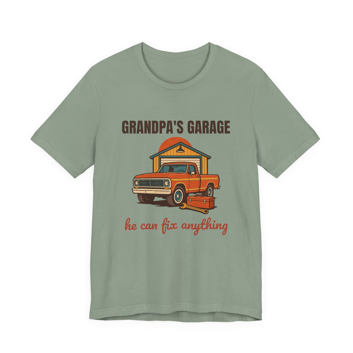 Grandpa's Garage He Can Fix Anything Shirt, Retro Grandpa's Garage T-Shirt, Vintage Grandpa's Garage Gift