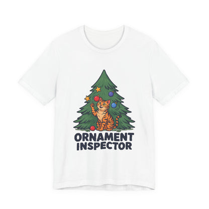 Ornament Inspector Christmas Cat Shirt, Ornament Inspector Christmas Cat T-Shirt