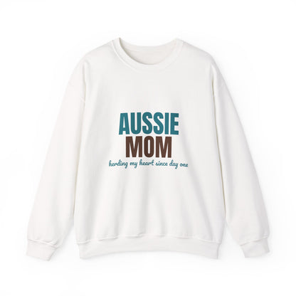 Aussie Mom Herding My Heart Since Day One Sweatshirt, Aussie Mom Crewneck Sweatshirt