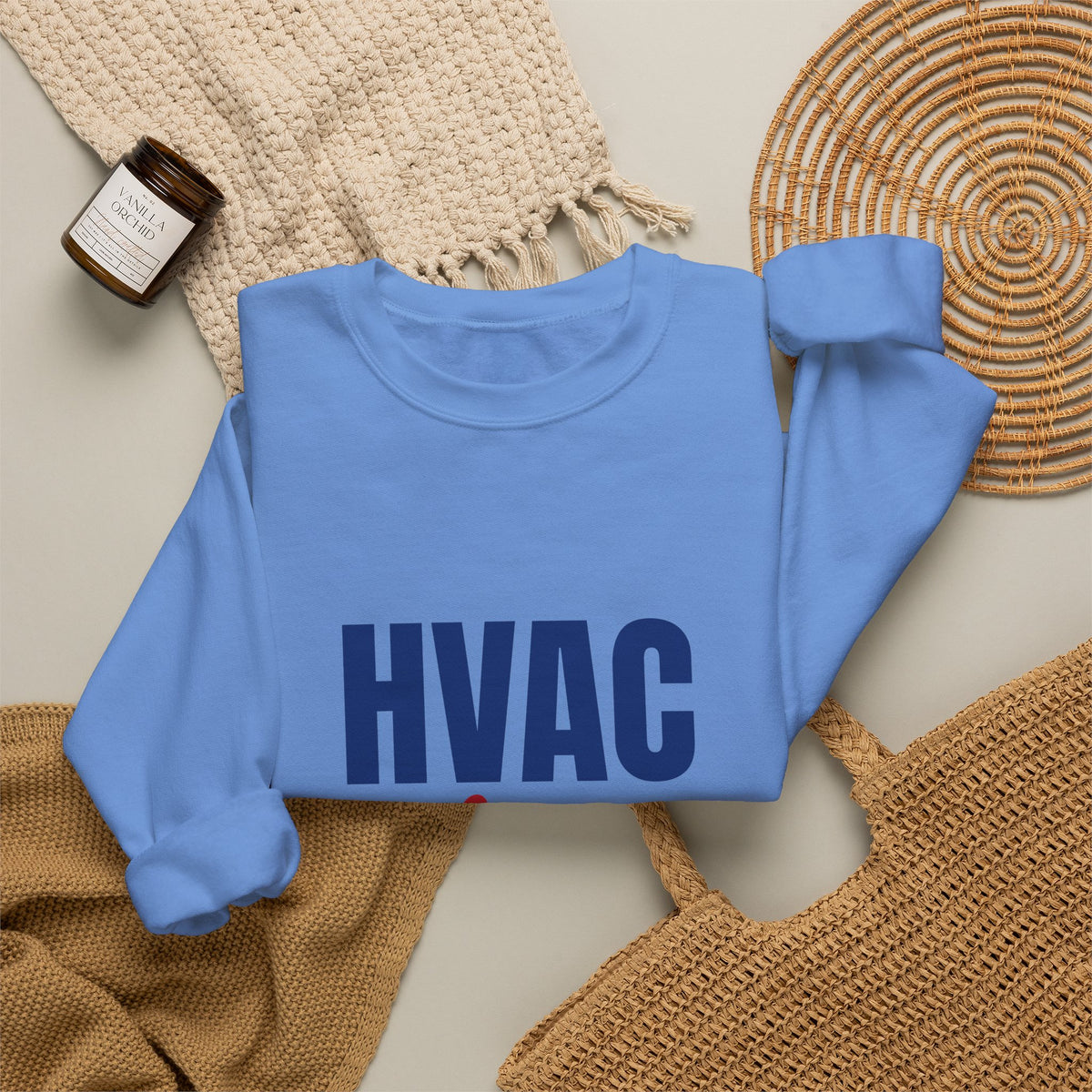 HVAC Technician Keeping You Cool and Cozy Sweatshirt, HVAC Tech Crewneck Sweatshirt