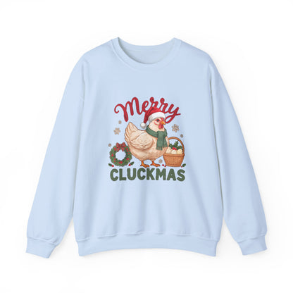 Merry Cluckmas Sweatshirt, Chicken Christmas Crewneck, Chicken Mom Gift