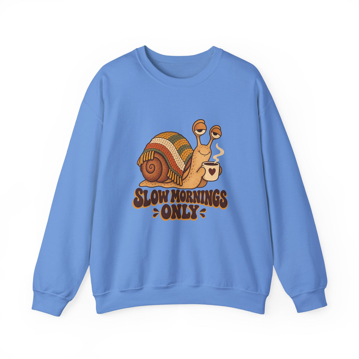 Slow Mornings Only Coffee Snail Sweatshirt, Coffee Snail Crewneck Sweatshirt