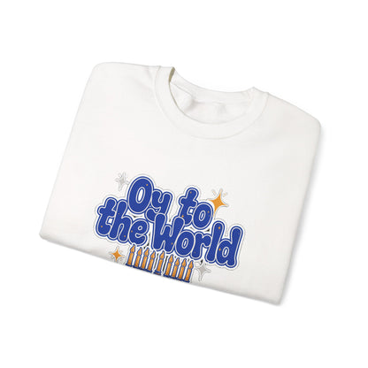 Oy to the World Sweatshirt, Retro Hanukkah Crewneck, Chanukah Gift
