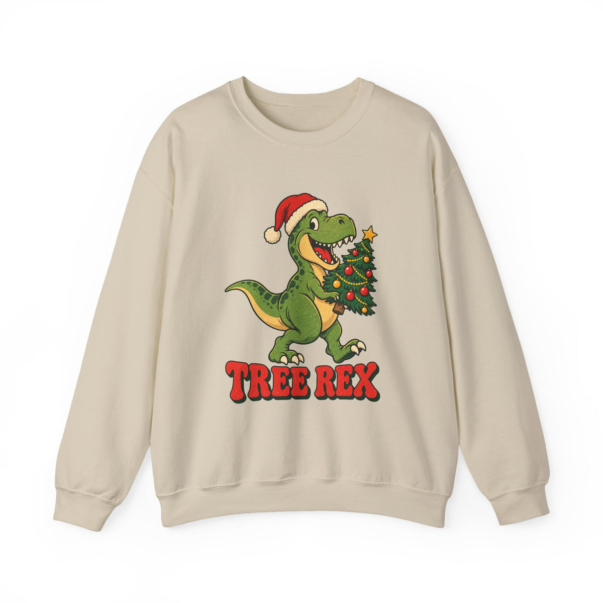 Tree Rex Dinosaur Christmas Sweatshirt, Dinosaur Christmas Crewneck Sweatshirt