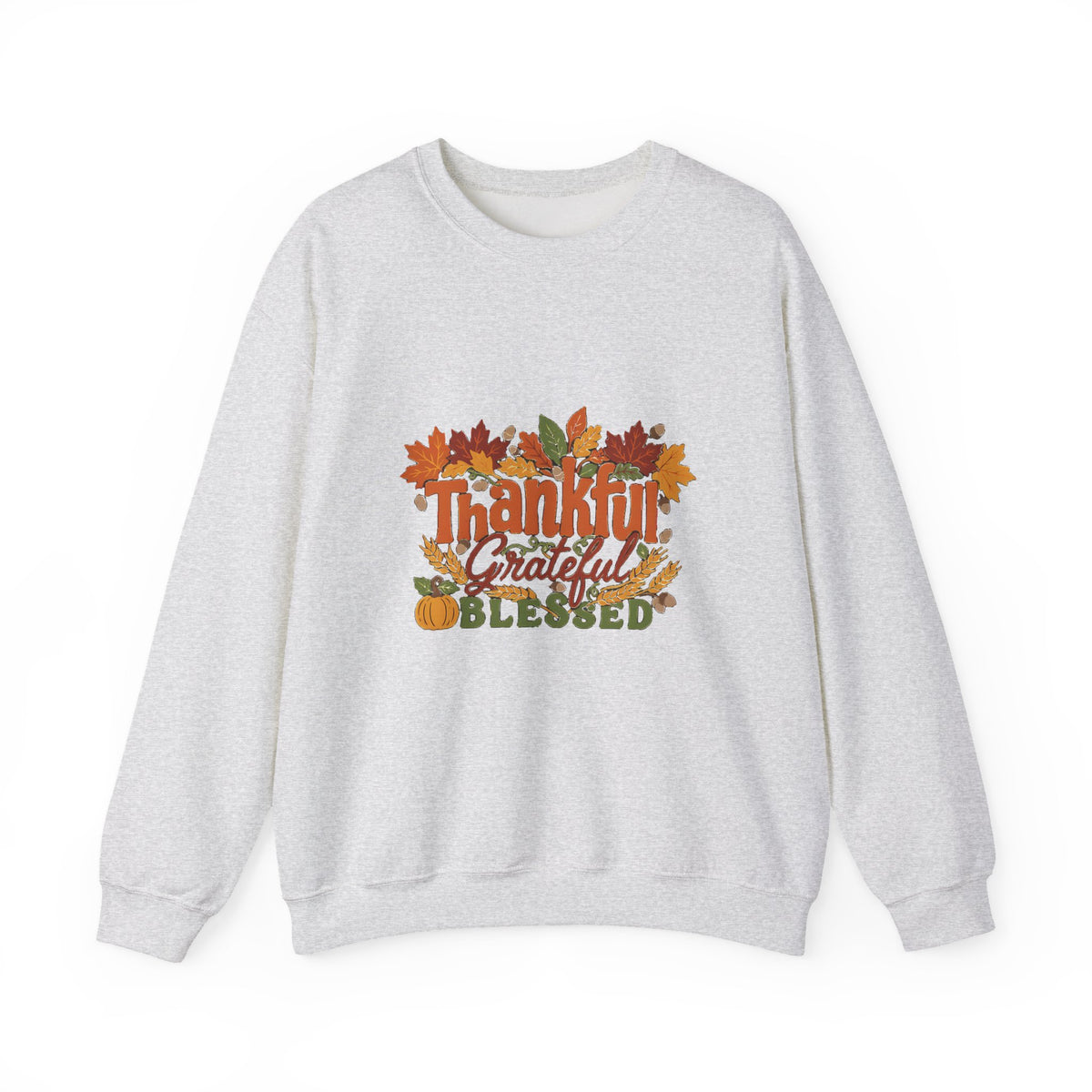 Thankful Grateful Blessed Sweatshirt, Cozy Fall Thanksgiving Crewneck, Autumn Sweater