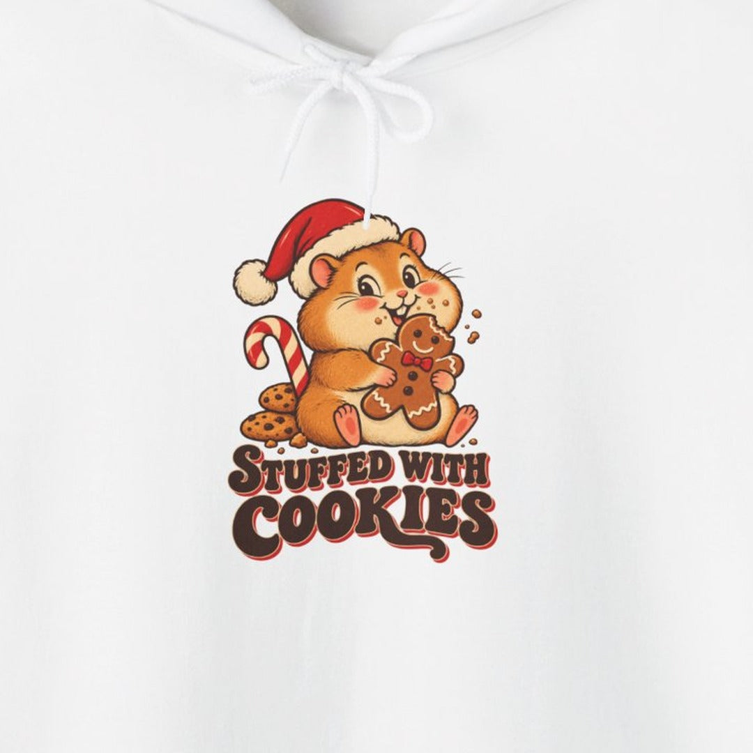 Stuffed With Cookies Christmas Hamster Hoodie, Hamster Christmas Hoodie lifestyle