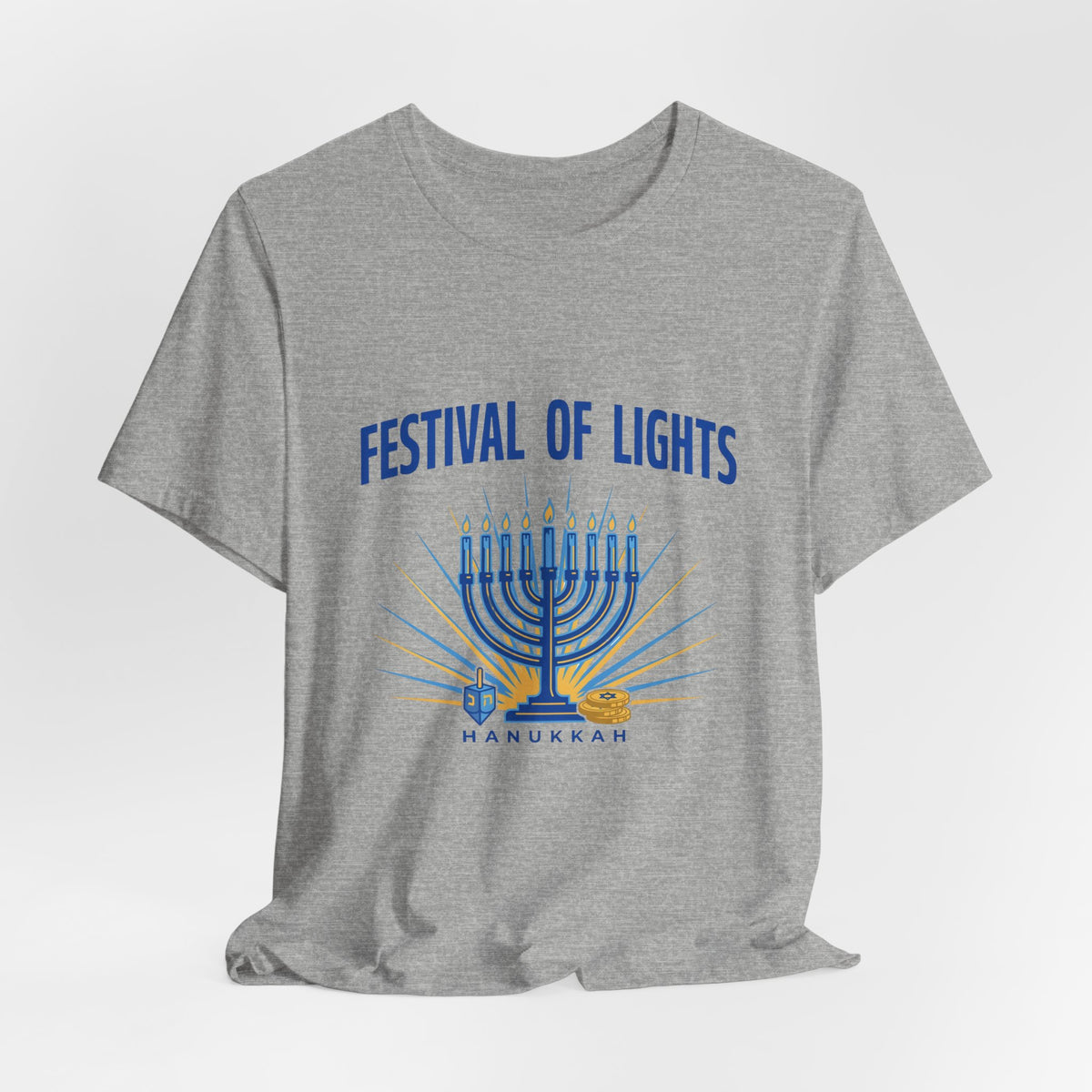 Festival of Lights Hanukkah Shirt, Hanukkah T-Shirt, Menorah Tee