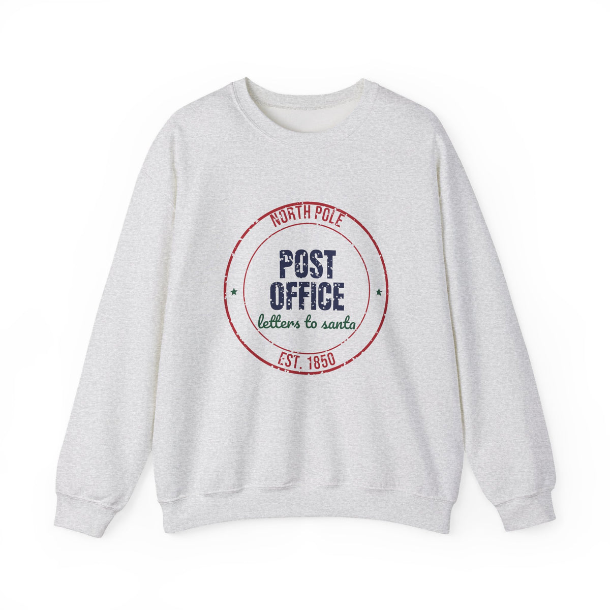 North Pole Post Office Letters to Santa Est. 1850 Sweatshirt, Vintage Christmas Crewneck Sweatshirt