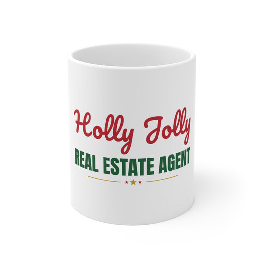 Holly Jolly Real Estate Agent Mug