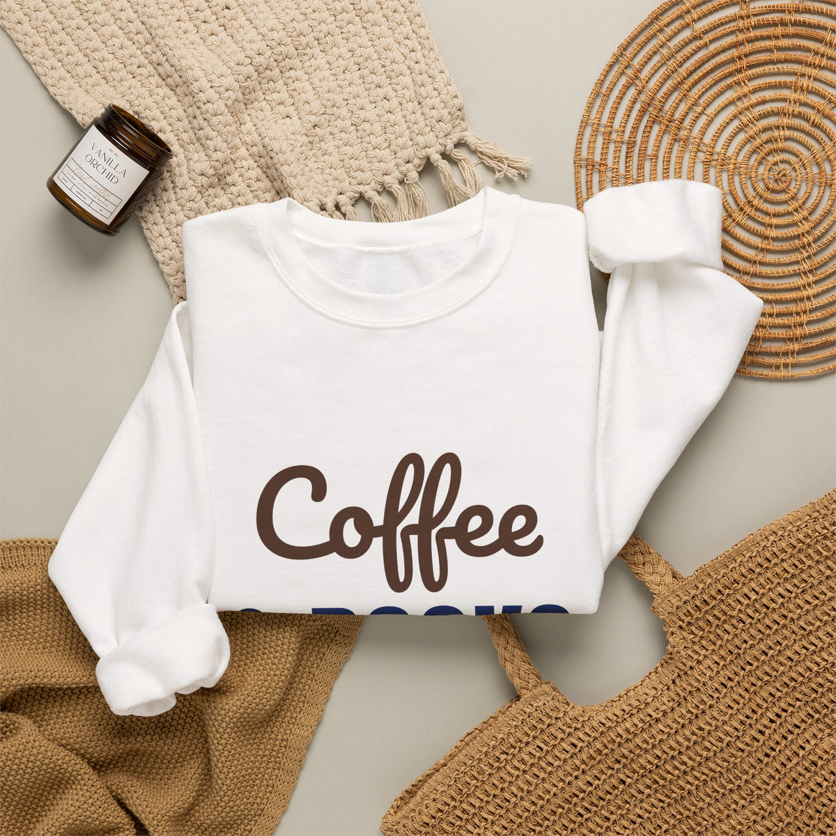 Coffee and Books My Love Language Sweatshirt, Book Lover Crewneck