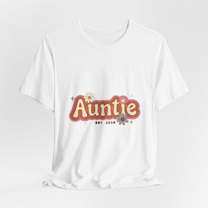 Auntie Est 2026 Shirt, Retro New Aunt T-Shirt, Pregnancy Announcement Gift for Aunt